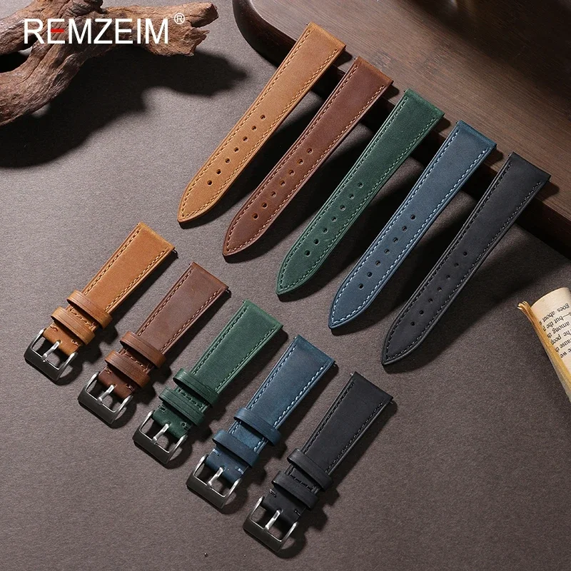 Suede Strap Watch - Elin Horse-Bracelet de Montre en Cuir
