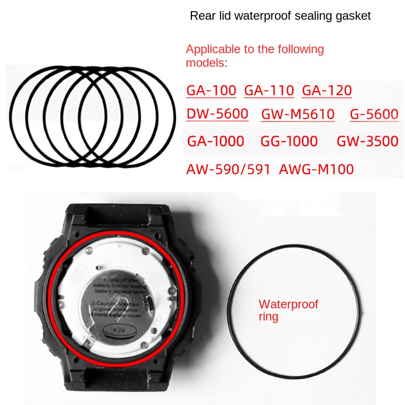 Casio Watch G-Shock Dw-5600 - Anneau étanche de couvercle arrière pour