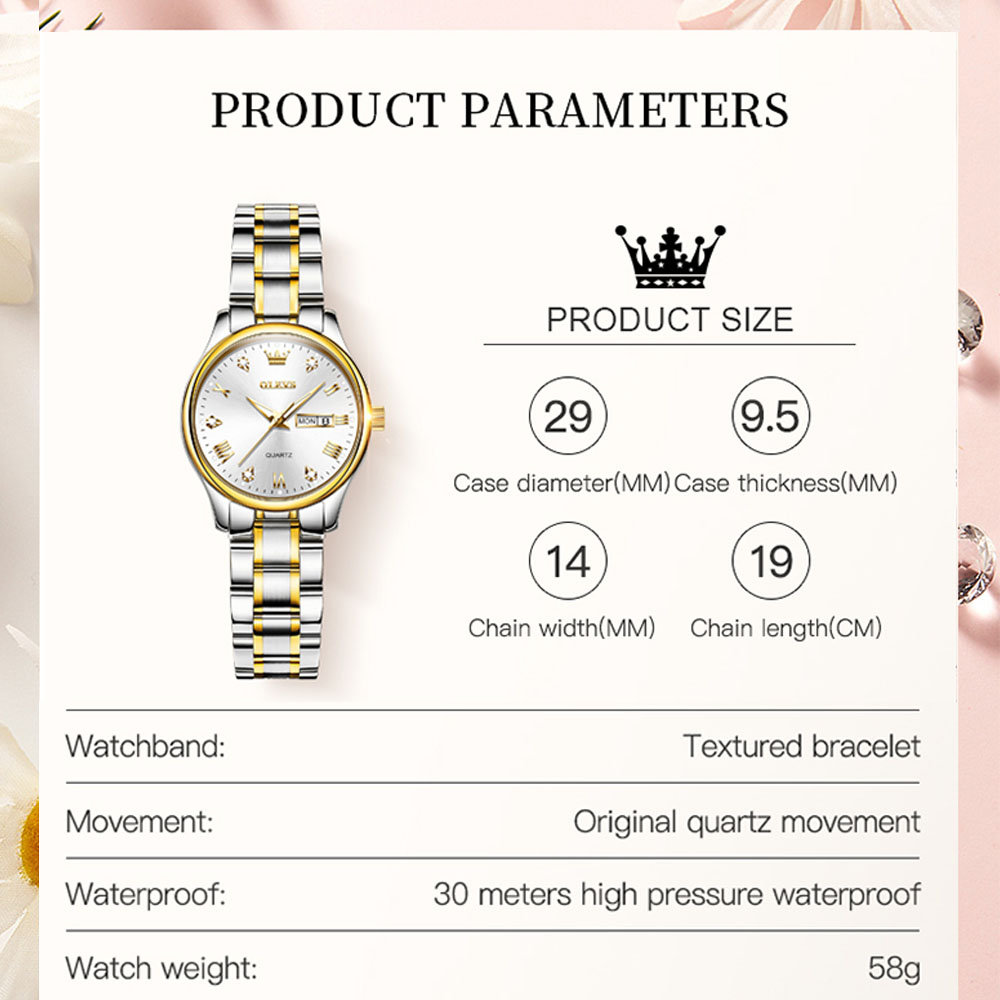 OLEVS-Montre à Quartz Étanche  - Stainless Bracelet Diver avis et prix