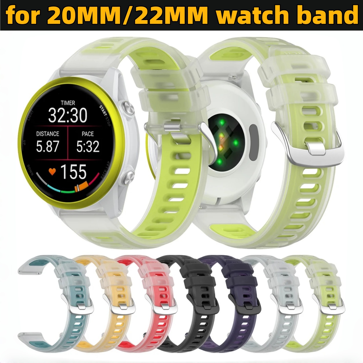 Bracelet en Silicone transpare - Silicone Watch Band 22Mm avis et prix