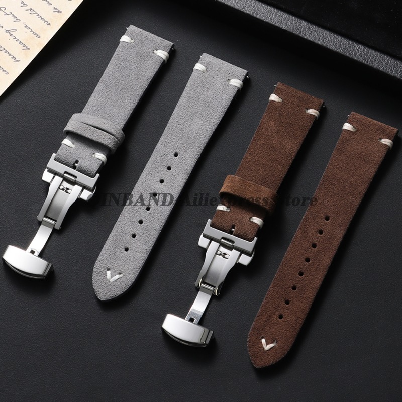 Bracelet de montre en cuir sué - Suede Strap Watch avis et prix
