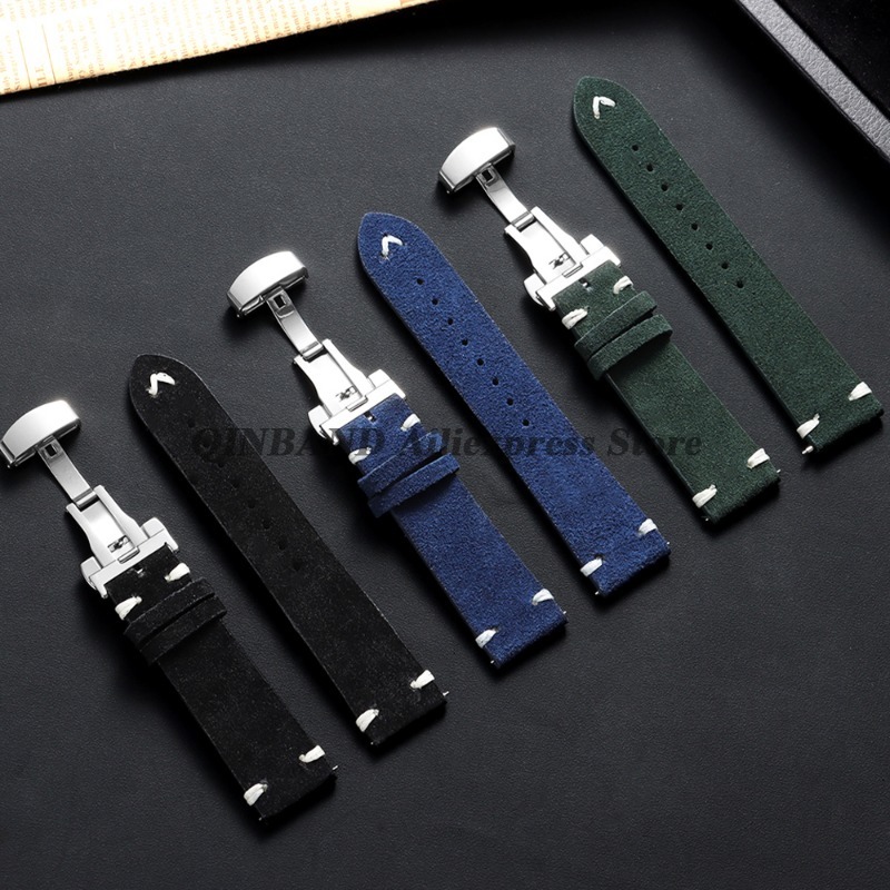 Bracelet de montre en cuir sué - Suede Strap Watch avis et prix