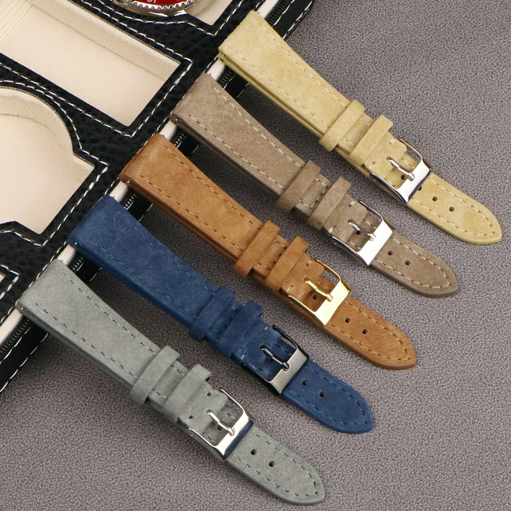 Bracelet de montre en cuir sué - Suede Strap Watch avis et prix