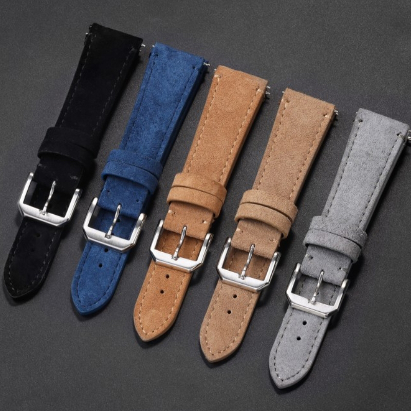 Bracelet de montre en cuir sué - Suede Strap Watch avis et prix
